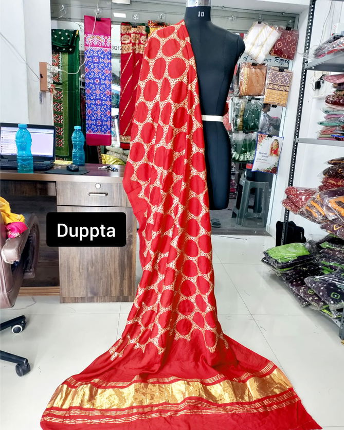 Lagadi Patta Chanderi Silk Designer Dupatta Wholesale Shop In Surat
